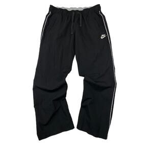 Nike Sportswear Womens Icon Large Black Wide Leg Pull On Silver Tag VTG
